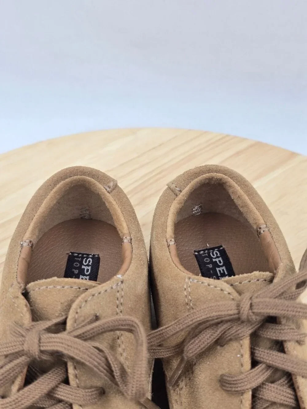 Sperry Top Sider Tevin Toddler Boys US Size 10W Brown Suede Oxford Shoes Leather